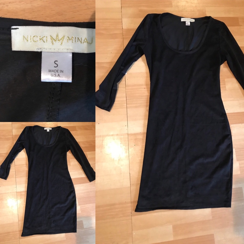 Black suede mini Dress